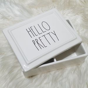 Rae Dunn Hello Pretty Jewelry Box Ceramic NEW